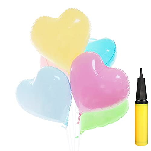 18" Pastel Candy Macaron Star & Heart Shaped Foil Party Balloon Wedding Baby